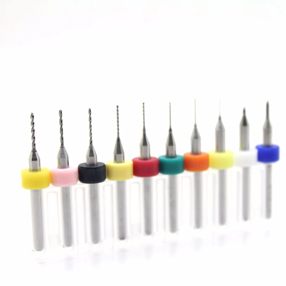 10pcs 0.1mm to 1mm PCB mini drill Bit tungsten steel carbide for PCB