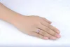 Anillos de circonia cúbica de cristal para mujer, accesorios para fiesta, joyería CC126, color oro blanco, rosa ► Foto 3/6