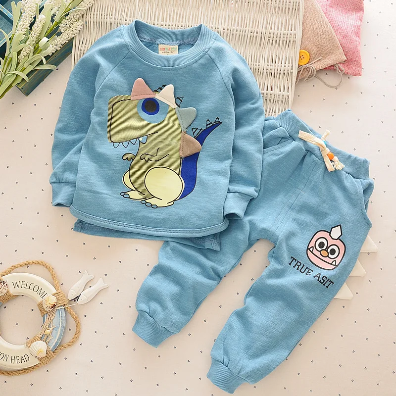 

2017 summer Baby Boys Clothing set Casual Sport cartoon Tracksuit Infant Toddler Girls Clothes T shirt + Pants 2pcs