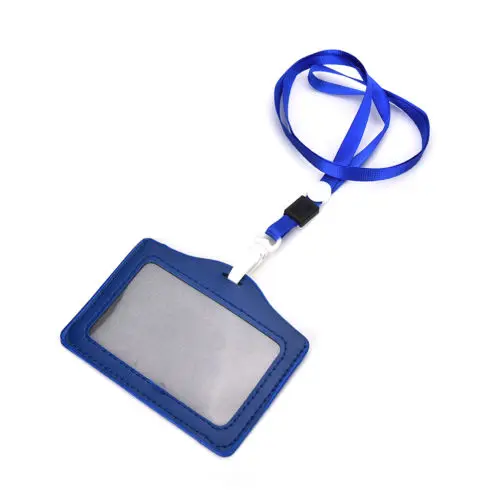 Держатель для карт ID Card Lanyard, чехол для кредитных карт, водонепроницаемый держатель для удостоверения личности, шейный ремень - Цвет: blue