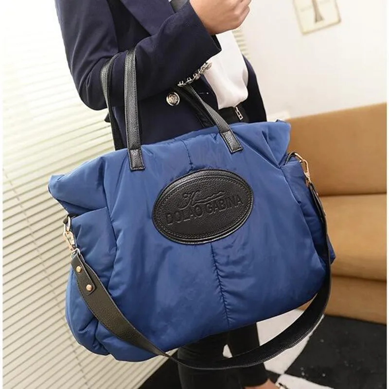 

Winter Women down bag 2018 cotton padded bag jacket space bag women's handbag one shoulder cross-body bag large women's handbag
