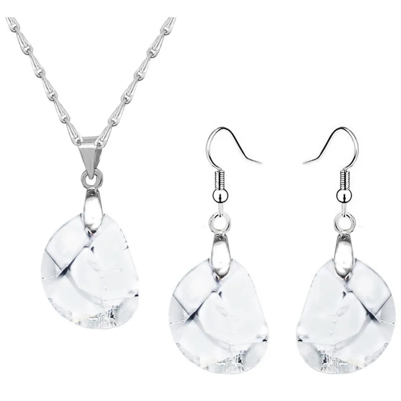 bean crystal earring necklace set (6)