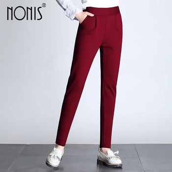 

Nonis Stretch Pencil Pant Famale Harem Pants New 2017 Fashion Winter Mid Waist Warm Women Trousers Skinny Plus Size 6XL