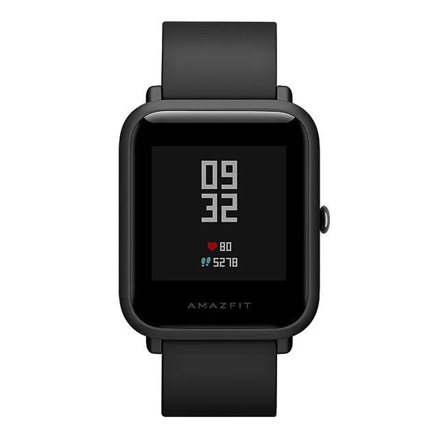 Amazfit bip Смарт-часы, глобальная версия, английский/испанский/русский gps, умные часы для Android iOS монитор сердечного ритма - Цвет: black