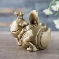 Honeybee Piggy Coin Bank, Bronze Color, Metal Child's Money Box, Saving Bank for Home, Table Decoration, SNG034, Europe 1