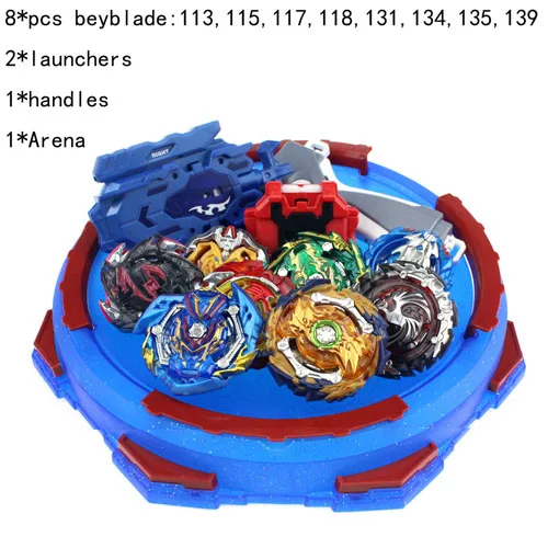 Hot Set Arena Launchers Beyblade starter Bey Blade blades metal burst bayblade stater set high performance battling top - Color: 8 Pcs - C