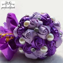 Perfectlifeoh фиолетовый простой Средний букет невесты свадебные принадлежности