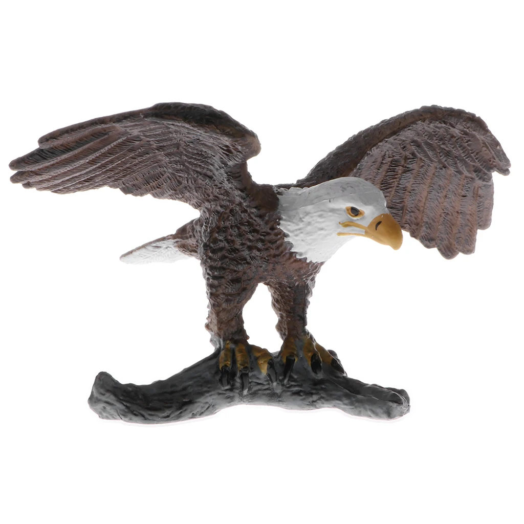 Plastic Realistic Wildlife Jungle Forest Animals Bald Eagle Action Figure Toys Kids Toddler Nature Toys Home Decor Collectibles