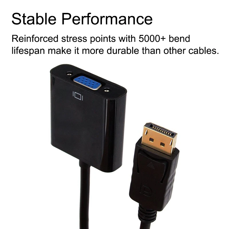 Hot-Male-Display-Port-To-VGA-Female-Adapter-DP-To-D-Sub-Cable-Converter-For-Projector (3)