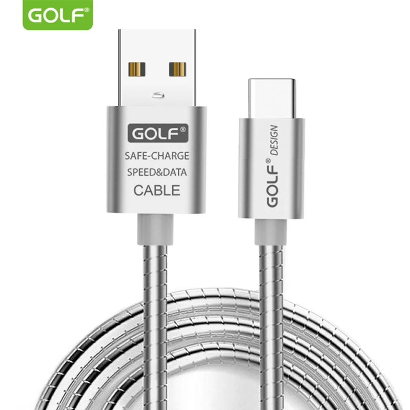 

GOLF Metal Type-C USB Data Charging Cable for Xiaomi 5S 6 8 Samsung S8 S9 Moro G6 Plus OnePlus 6 LG G5 G6 ZUK USB-C Charger Wire