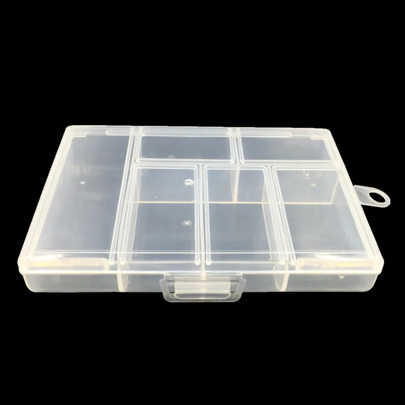 Прозрачный Пластик прямоугольная коробка для хранения бусины порошок футляр для переноски лекарств Дело контейнер держатель 134x85x24 мм