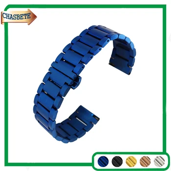 

Stainless Steel Watch Band for Timex Weekender Expedition 16mm 20mm 22mm Quick Release Metal Strap Belt Wrist Loop Bracelet Blue