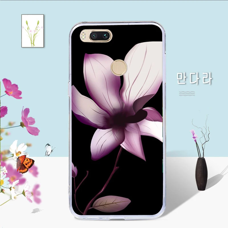 Cover For Xiomi Redmi 5x Silicone Case Xiaomi Mi A1/Mi5X 5X Phone Bags Painted Flamingo Flower Cute Cases Shell Girls |