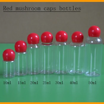 

New Arrivals,50pcs, 30ml Ordinary Red mushroom caps bottles,travel bottles,cosmetic packaging,refillable bottles,perfume bottle