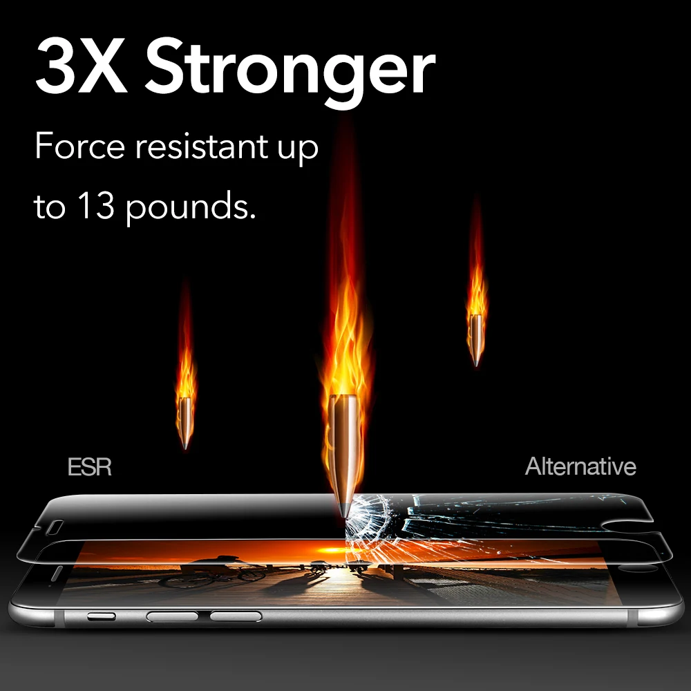 ESR Screen Protector for iPhone 7 Tempered Glass 9H Protector Film for iPhone 5 5S 6 6S 7 8 Plus for iPhone X Screen Protector ESR Screen Protector for iPhone 7 Tempered Glass 9H Protector Film for iPhone 5 5S 6 6S 7 8 Plus for iPhone X Screen Protector