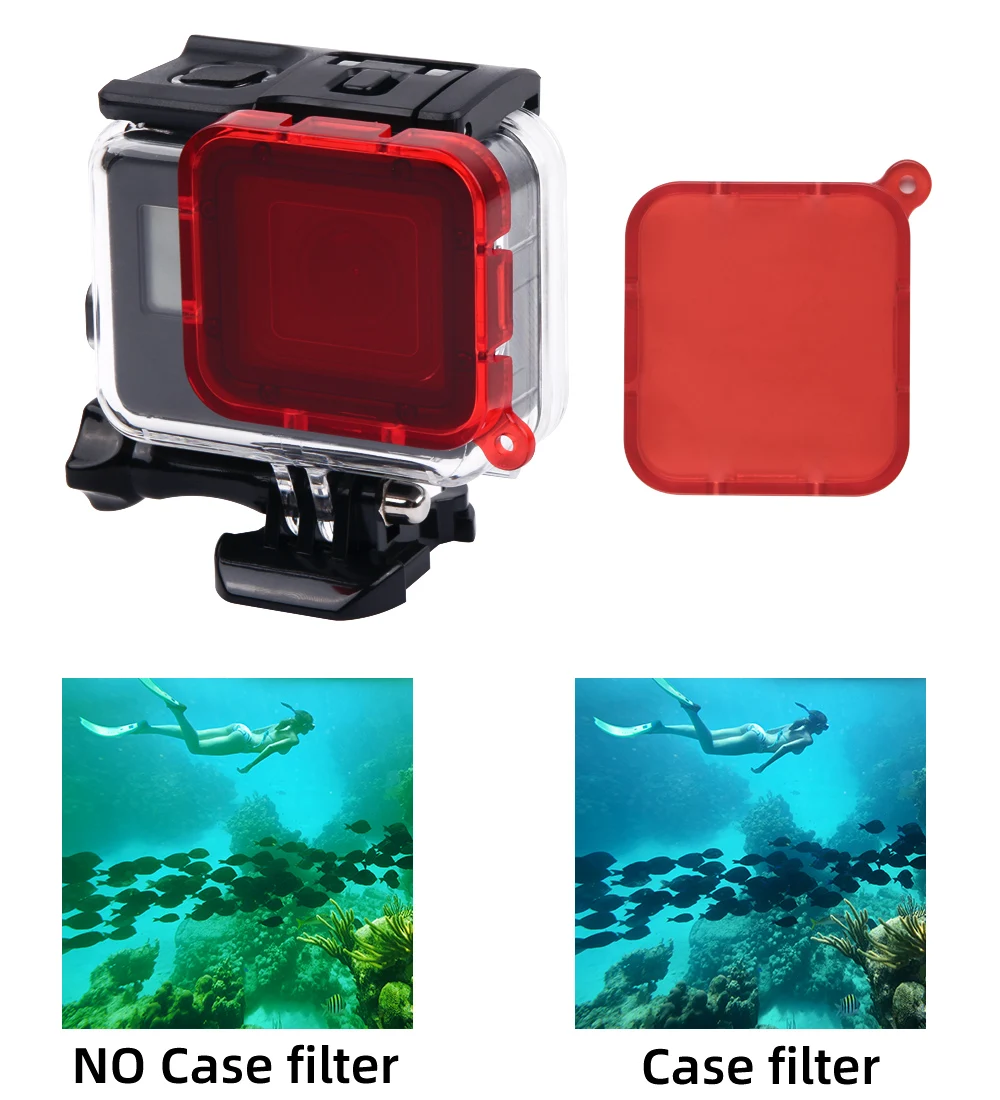 Подводный водонепроницаемый чехол для GoPro Hero 8 7 6 5 Black Go Pro Hero 7 камера дайвинг корпус крепление для GoPro аксессуар