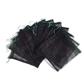 

100Pcs Garden Vegetable Grape Dragon Fruit Protection Bag, Agricultural Garden Vegetable Black Mesh Bag