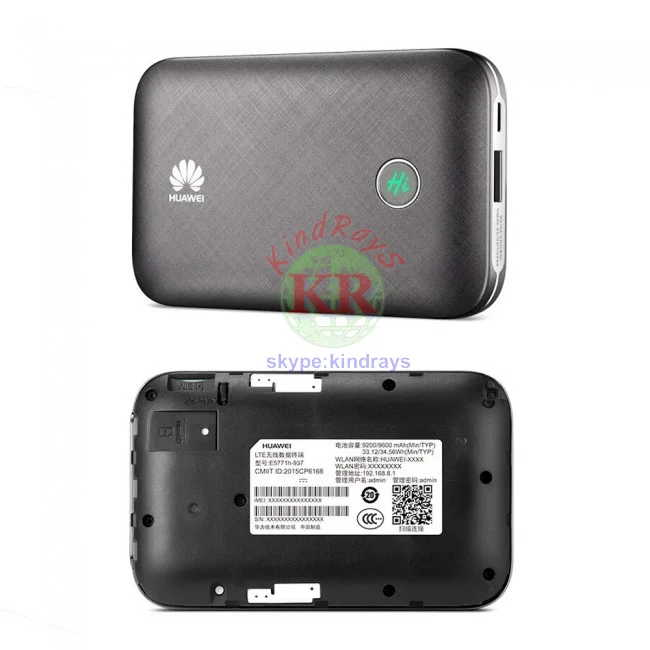 Разблокированный Huawei E5771 внешний аккумулятор 9600 мАч 4G LTE MIFI модем Wi Fi роутер