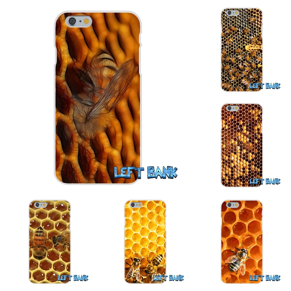 Золотой honeycomb пчела Мягкий Силиконовый ТПУ Прозрачный чехол для Samsung Galaxy A3 A5 A7 J1 J2