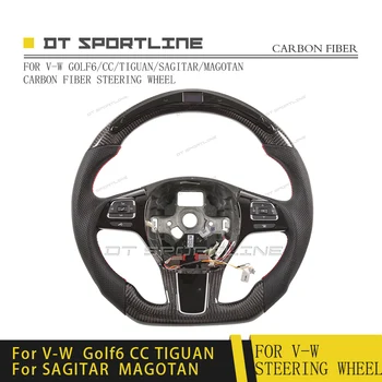 

Carbon Fiber LED Steering Wheel Premium Edition Replacement auto Accessories Customized For golf6 TIGUAN/SAGITAR/MAGOTAN
