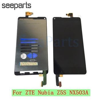

5 inch Black Full LCD DIsplay + Touch Screen Digitizer Assembly Replacement For ZTE Nubia Z5S NX503 LCD Free shipping