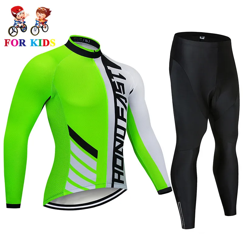 

2019 kids cycling jersey sets Children sportswear racing radfahren long sleeve ropa ciclismo mtb bike jersey clothing set