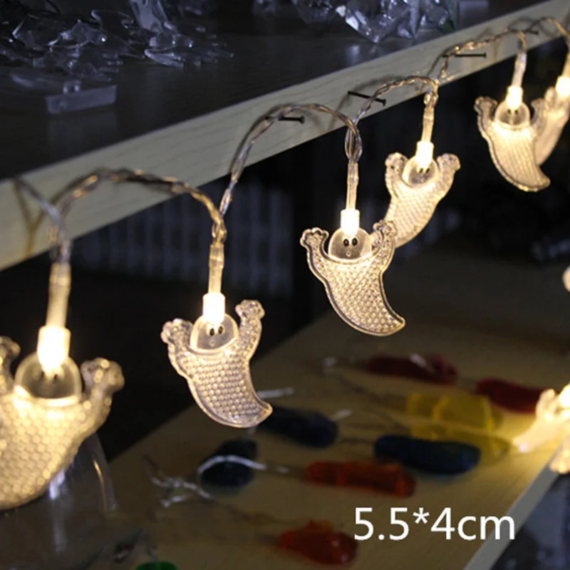 10 LED 1.5M Halloween Decor Pumpkins/Ghost/Spider/Skull LED String Lights Lanterns Lamp DIY Home Bar Outdoor Party Supplies