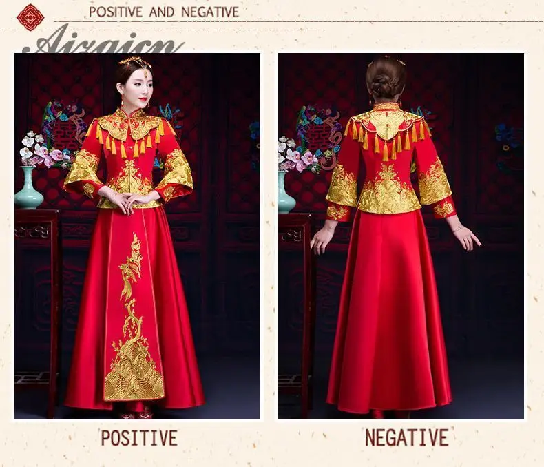 Чино традиционный Восточный Винтаж boda Vestido Qipao Chinoise rojo Cheongsam bordado Qi Pao