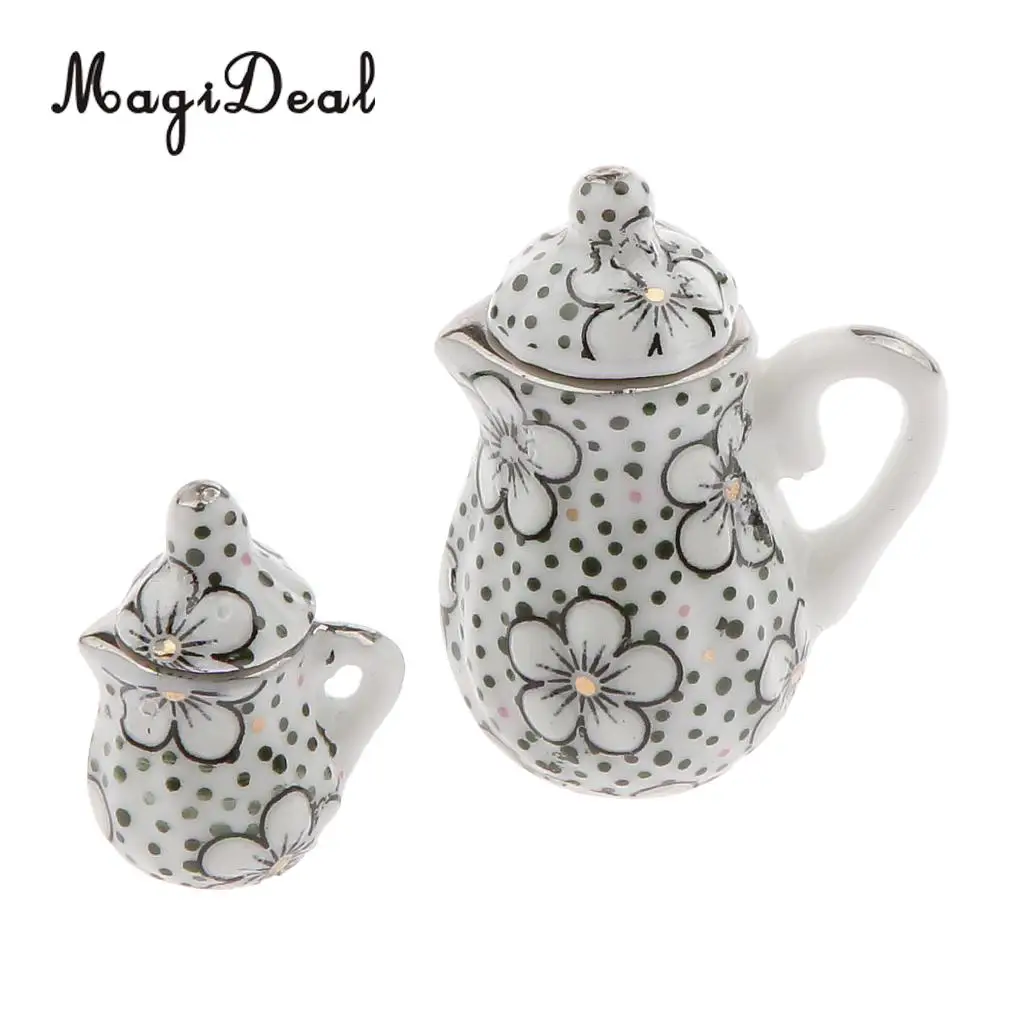 MagiDeal 17 шт./лот масштаб 1/12 кукольный домик миниатюрная столовая посуда Чайный