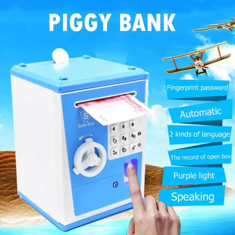 Мини-платье для детей кружевное коробки для накопления денег Дети моделирование электронный банк ATM пароль наличные монеты депозит игрушка может автоматическое оборудование для денег