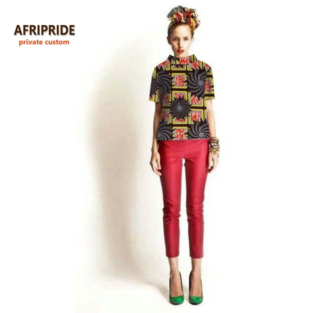 

African clothes for women one piece T-shirt sexy style african femme casual bazin riche print cotton wax plus size