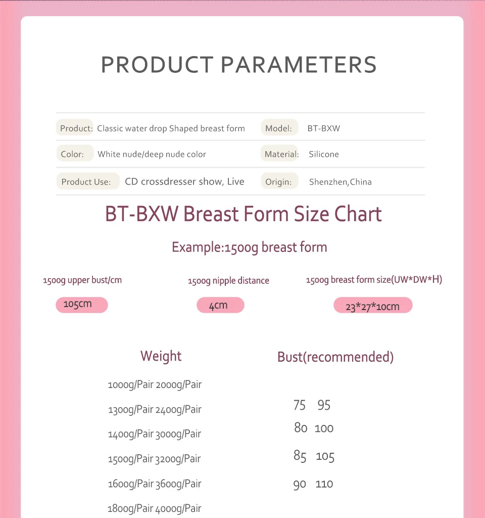 Komaynaly Waterdrop Silicone Breast Form Strap-on Nipple Boob Bust Enhancer for Mastectomy Small Breasts Girl Cross Dresser  (2)