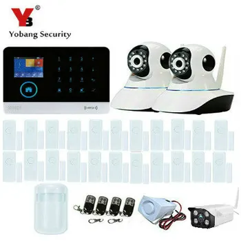 

YobangSecurity Wireless Outdoor IP Camera WIFI GSM GPRS RFID Autodial House Office Burglar Intruder Alarm System Android IOS APP