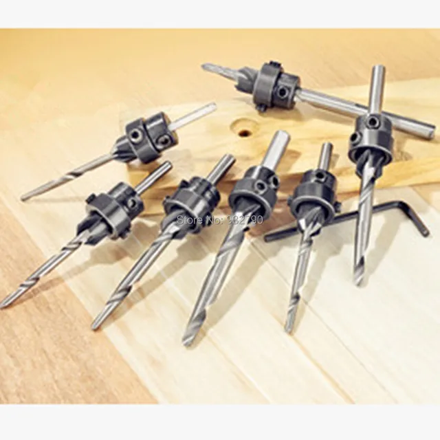 Buy 22pc Tapered Countersink Drill Bit Set W