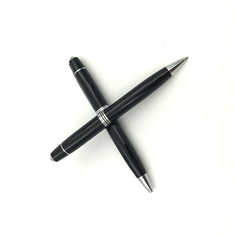 1Pcs Ballpoint Pens Black Metal Pens for School 1.0mm Thin Simple Type
