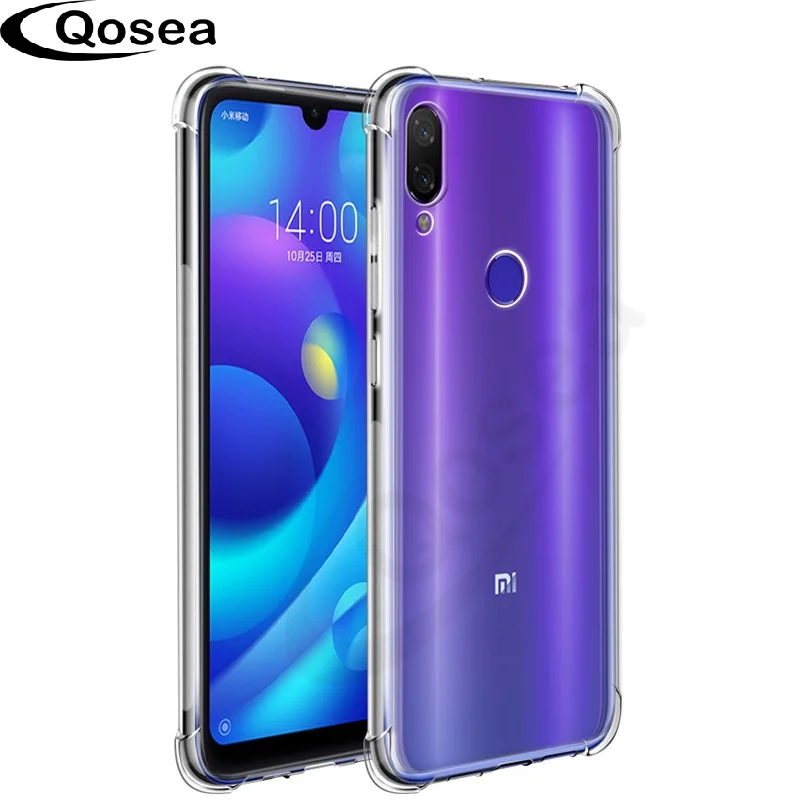 Qosea Прозрачный чехол для телефона Xiaomi Mi Play Silm силиконовый мягкий Ультратонкий