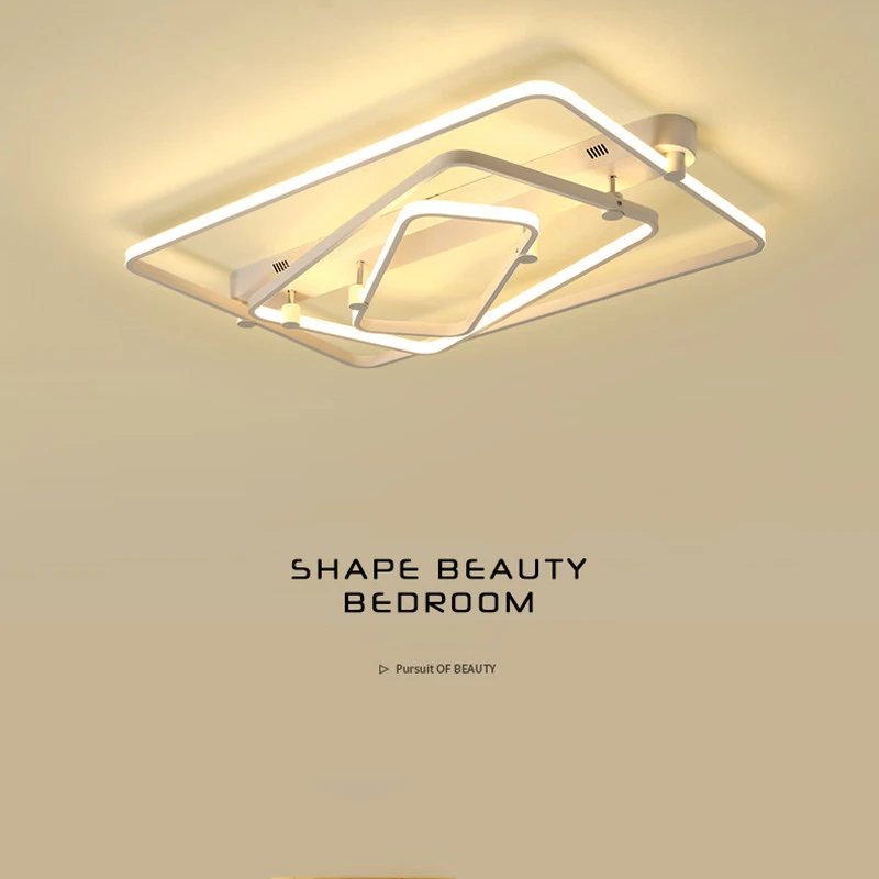 

Art Deco Led Ceiling Lamp Led square Modern Minimalist Living Room Bedroom Lampara Techo Lustre Chandelier Ceiling Lamps Fixture