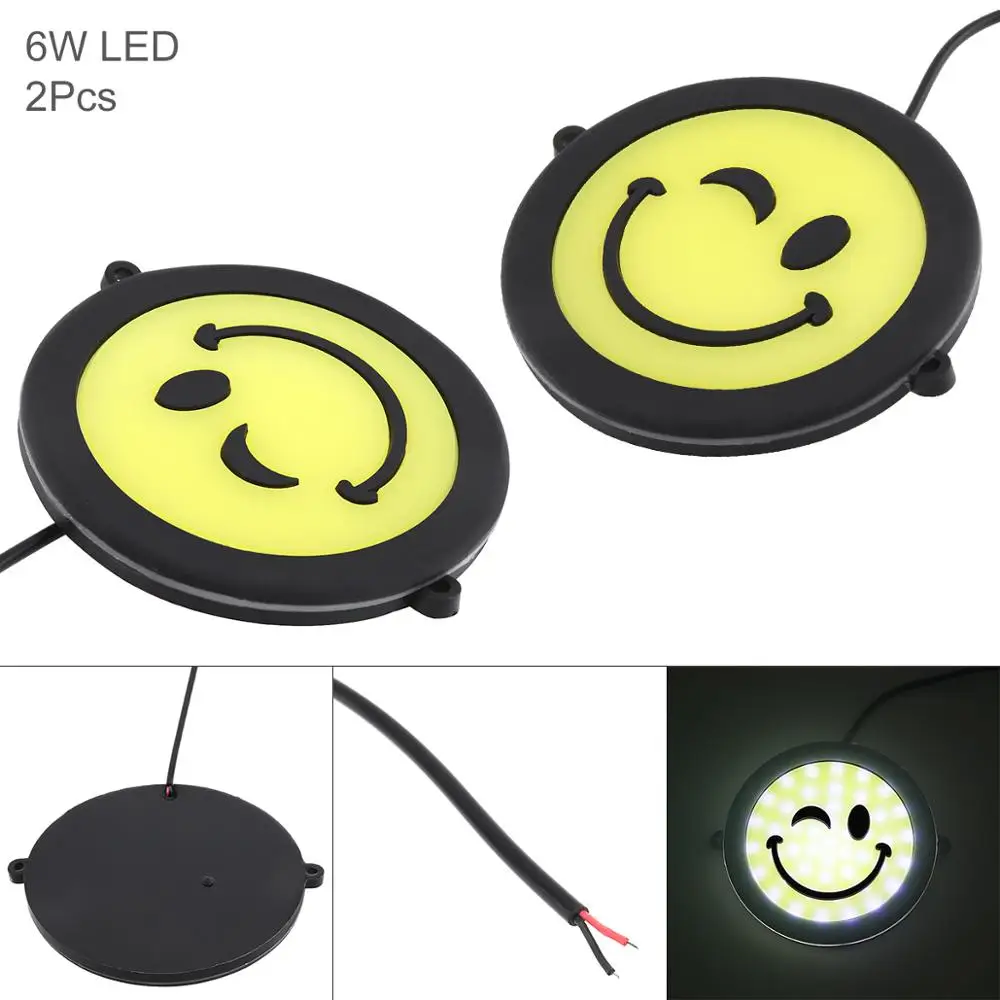 

2pcs LED Daytime Running Light Emotional Expression Lamp Wink Waterproof Auto Car DRL COB Driving Fog Lamp for Motor ATV SUV