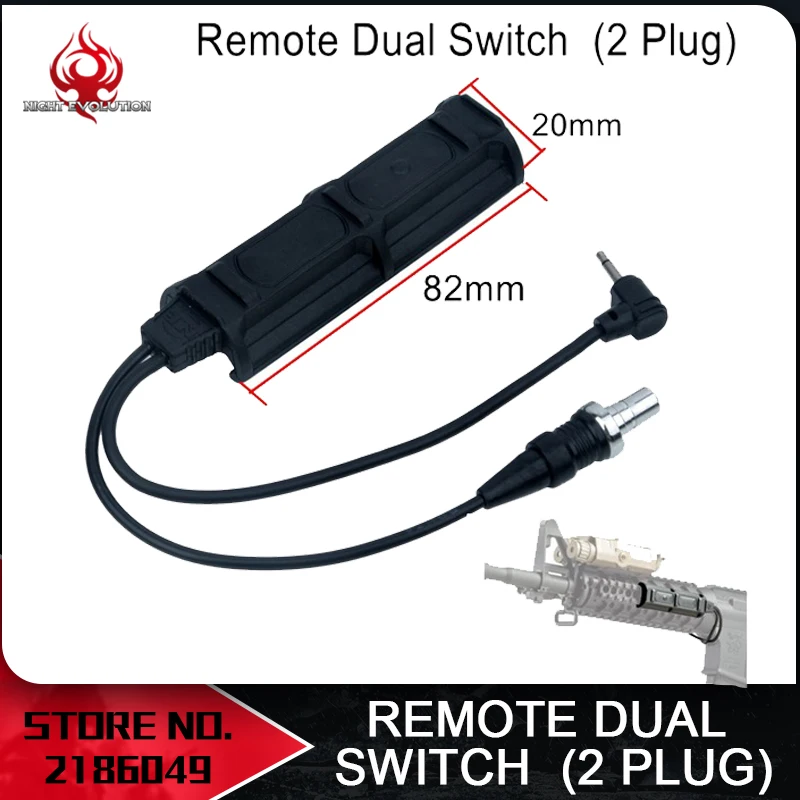 

Night Evolution Tactical Remote Switch 2 Weapon Light Tail for Gun Light PEQ Acessorios Airsoft guns NE07011-BK