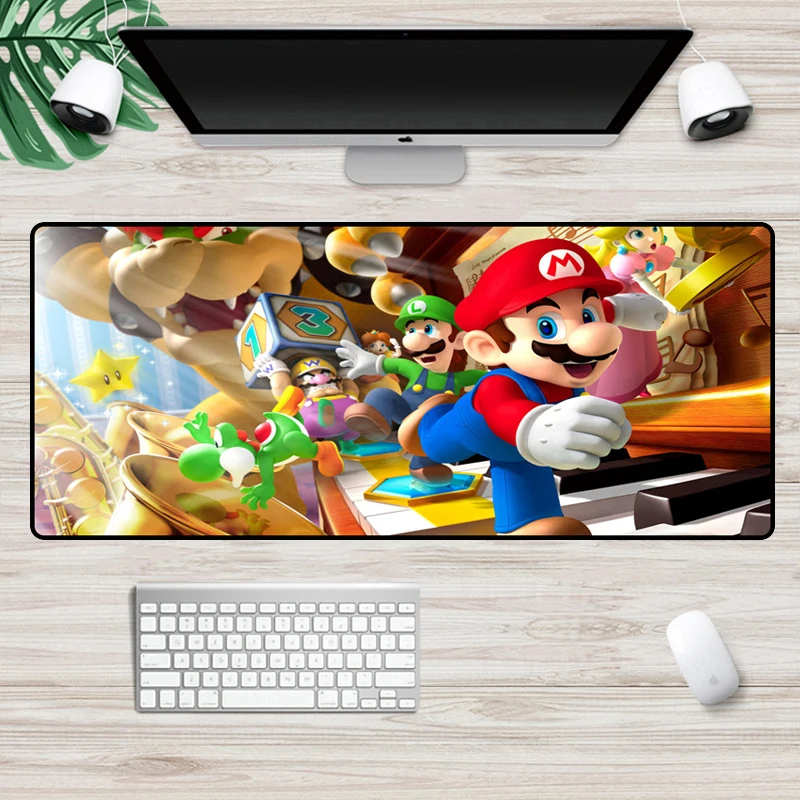 

Large 70x30cm Gaming Mousepad Speed Gamer Computer Rubber Mario Mouse pad Locking Edge Laptop keyboard Notebook Desk mat