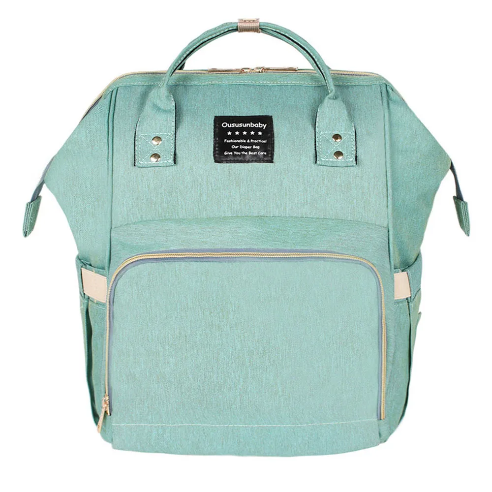 Большая вместительная сумка для мам, сумка для подгузников, сумка для подгузников Bolsa Maternida с принтом, рюкзак для путешествий, дизайнерский рюкзак для ухода за ребенком - Цвет: Upgrade Green