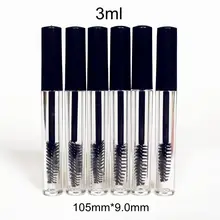 8 шт./упак. 3 мл пустая тушь для ресниц для наращивания ресниц крем флакон/бутылка жидкости для электронных сигарет образец косметики контейнер с герметичной для твердой поверхности из черной/Кепки