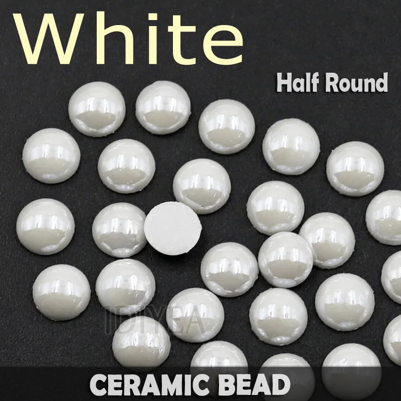 White Ivory Beige 2/3/4/6/8/10mm-25mm all sizes Imitation Pearl