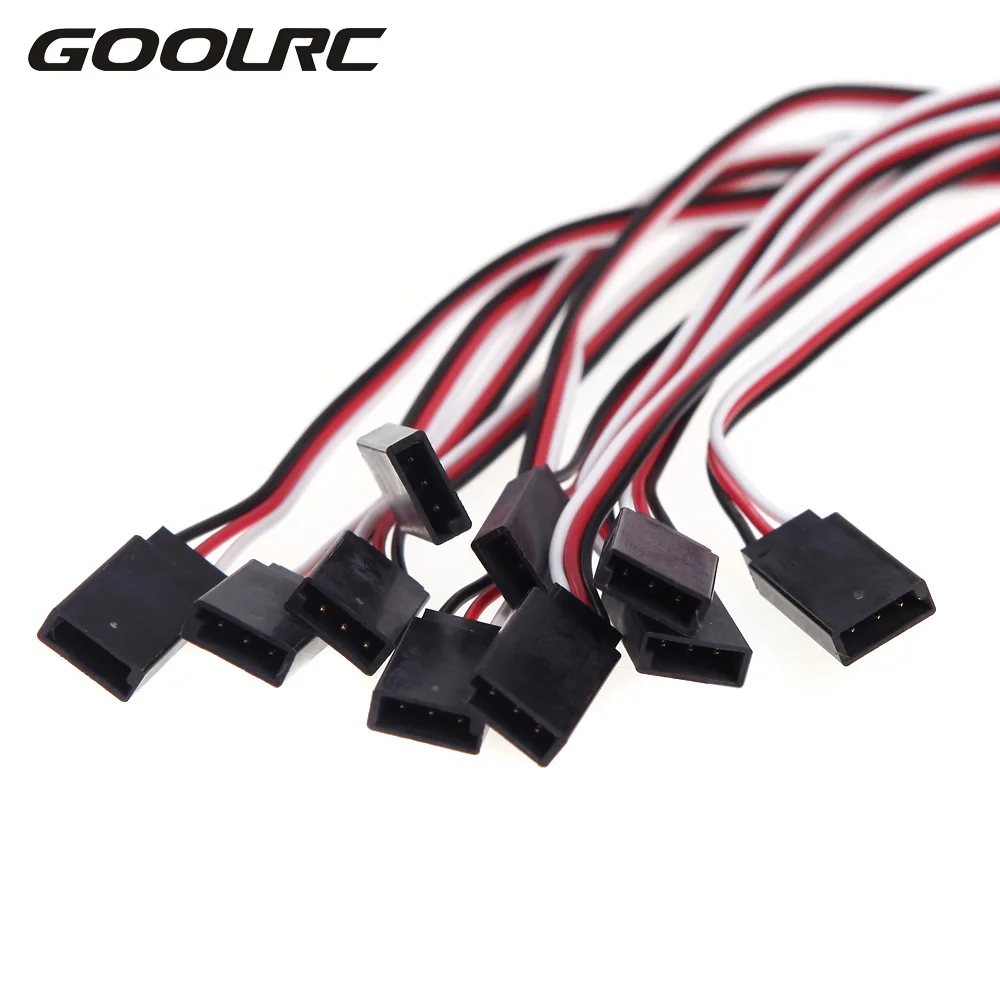 10Pcs 300mm Servo Extension Lead Wire Cable for JR Servo RC Car Helicopter font b Drone