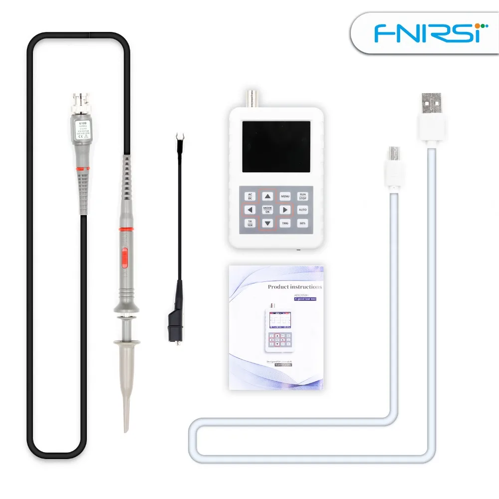 DSO FNIRSI PRO Портативный мини цифровой осциллограф 5 м пропускная способность 20MSps с P6020 BNC стандартный зонд