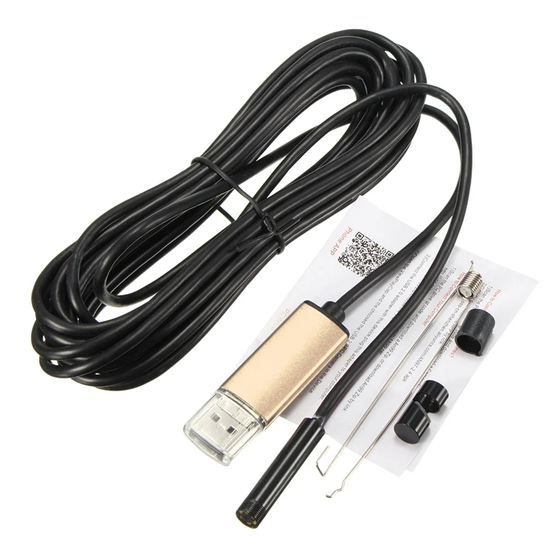 

7mm Lens For Android USB Endoscope 6 LED 2 in 1 Waterproof Snake Tube Inspection Camera OTG USB Endoscope 2M/5M/10M