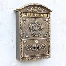 Чугунный почтовый ящик на стену с газетным держателем Zeitung почтовый ящик с почтовыми буквами Античный Твердый металл