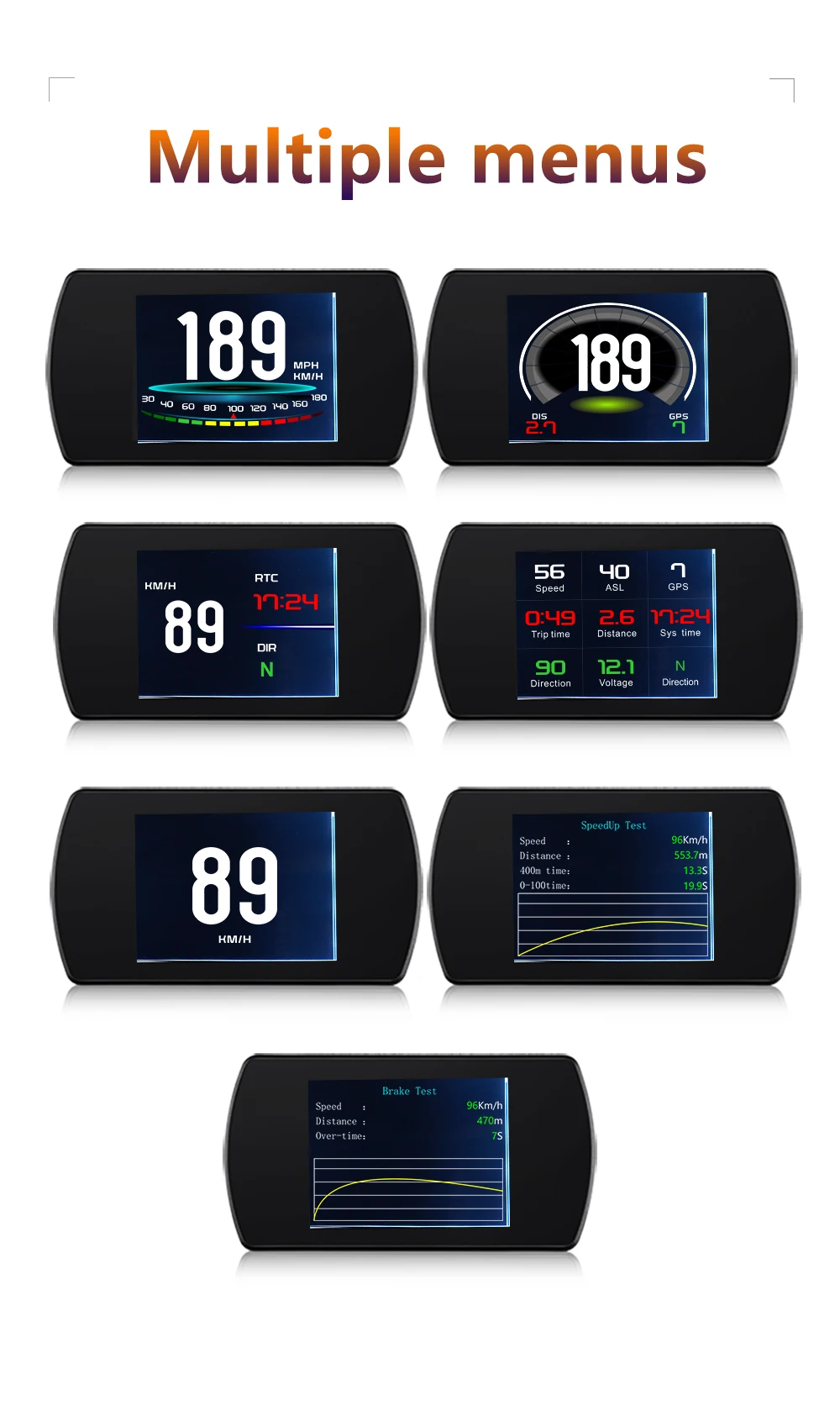 GEYIREN T800 3," Экран бортовой gps автомобиля HUD gps головой вверх Дисплей миль в час) превышение скорости Предупреждение лобовое стекло проектор Авто аксессуары