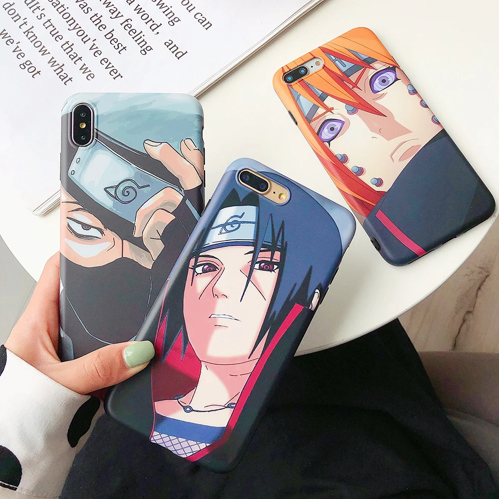 

LISM Casing For iPhone 6 6S 7 8 Plus X XR XS Max Luxury Naruto Sasuke Kakashi Sakura Hinata Soft IMD Phone Case Cover Protector