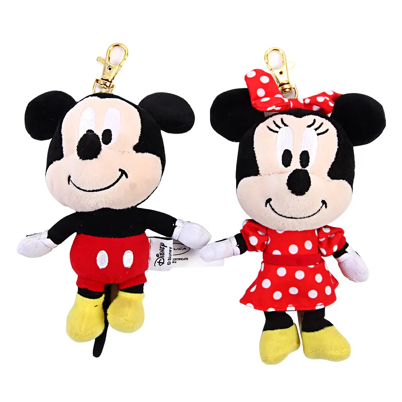 14cm PP Cotton mini Mickey Mouse Minnie Plush Toys Cute Stuffed Toys Cartoon Figure Kids Children Gift Plush Keychains (3)